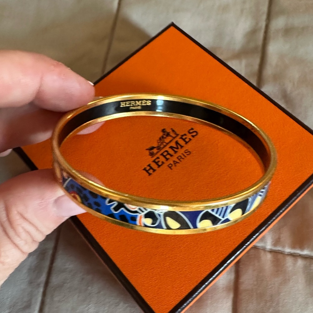 Hermes enamel bracelet (size 65) - Picture 7 of 8